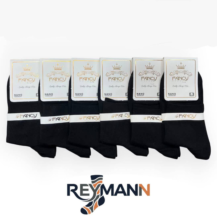 جوراب مردانه نیمساق ساده (6 جفتی) پنبه، سایز 40 تا 44، مشکی