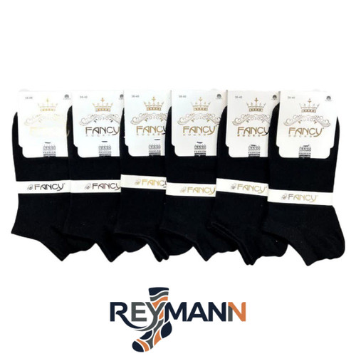 جوراب زنانه مچی ساده مشکی (۳جفتی) جنس نخ پنبه، سایز 36 تا 40