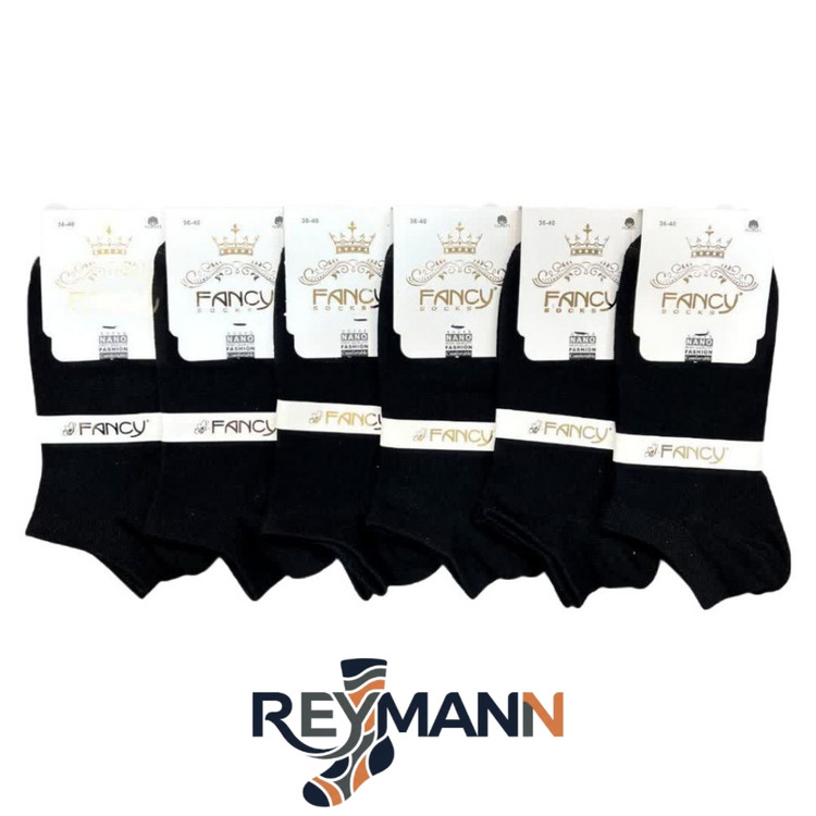 جوراب زنانه مچی ساده مشکی (۳جفتی) جنس نخ پنبه، سایز 36 تا 40