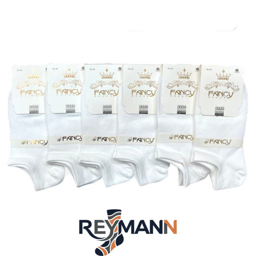 جوراب زنانه مچی ساده سفید (۳جفتی)جنس نخ پنبه، سایز 36 تا ۴۰