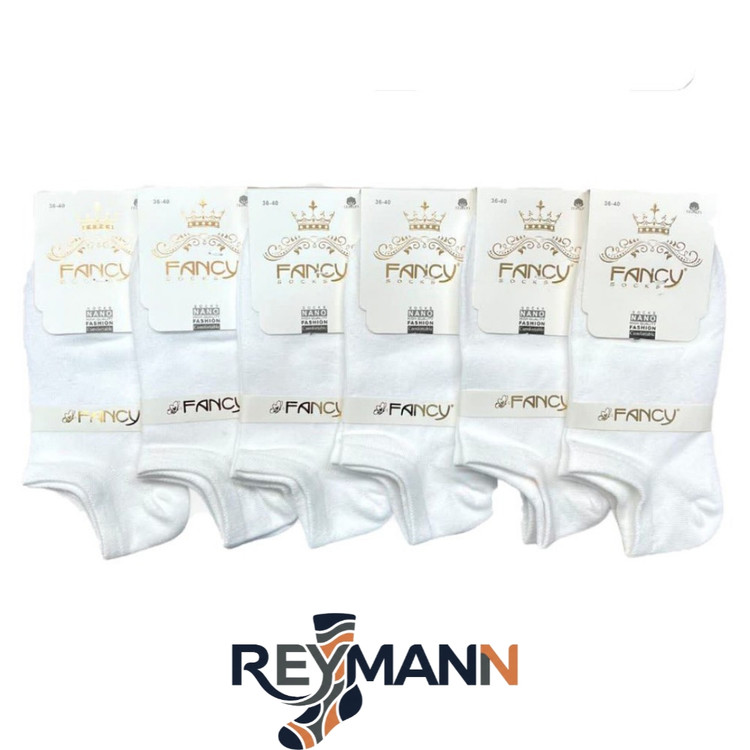 جوراب زنانه مچی ساده سفید (۳جفتی)جنس نخ پنبه، سایز 36 تا ۴۰